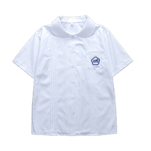 台湾师大附中同款校服JK制服风琴褶校供感短袖刺绣夏季学生衬衫