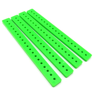 绿色长条短条 diy带孔塑料条模型手工制作固定配件多孔条扁条板条