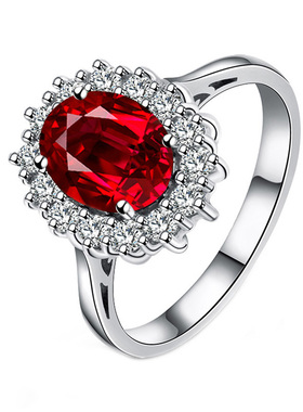 皇室经典王妃女款缅甸红宝石戒指