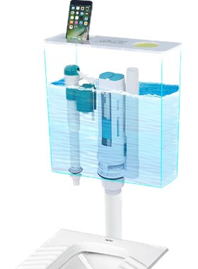 卫生间厕所蹲便器抽水水箱厕所冲水箱配件壁挂式进水阀排水阀蹲坑