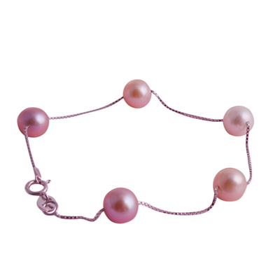 近圆女款混彩色正品包邮天然珍珠