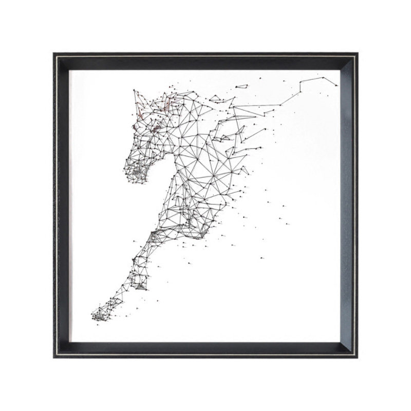 餐厅立体大气风马到成功装饰画