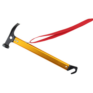 户外工具野营帐篷拔砸地钉地钉锤子多功能 铝合金 带钩子超轻榔头