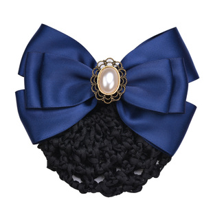 邮政农业银行 职业头花职业领花网兜领结领花 酒店工作制服配饰套