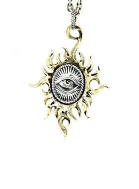 图腾上帝之眼纯银项链吊坠