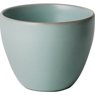 东道汝窑主人杯高端茶具办公室会客汝窑茶杯主人杯 玲颖杯 天青