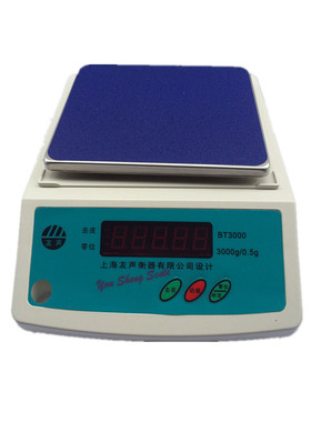 上海友声BS-3000L电子秤1500g/0.2g药品称H+电子天平称BT-600