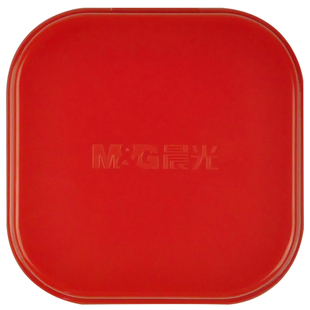 晨光快干印台红色印泥印油速干小号翻盖便携式印台盒红色章子指纹公章印油布面印章印台财务办公用品批发