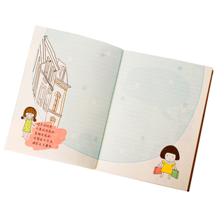 韩国彩页笔记本复古卡通记事本可爱日记本韩式创意学生礼品本子