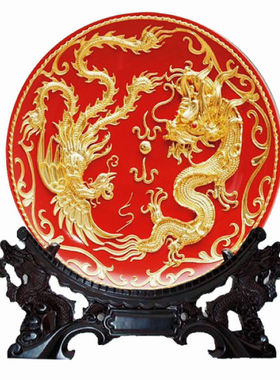 厦门漆线雕双龙戏珠结婚礼物定制