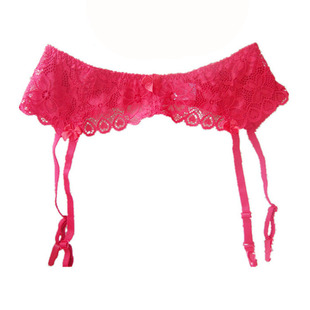 外贸可调单件免脱蕾丝花边挂勾调节长筒袜搭配吊袜带锦纶面料弹力