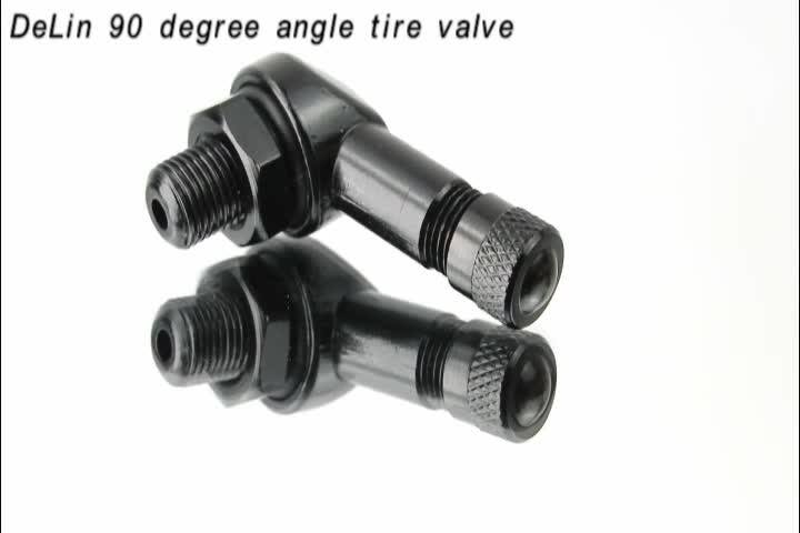2 Tiges De Valve à 90° Pour Moto/vélo WeddHuis - Aluminium CNC, Noir | Compatible Honda, Kawasaki, Suzuki, Yamaha