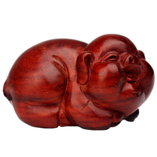 小猪手把件 印度小叶紫檀木 本命年猪手玩把件 文玩把玩物件挂件