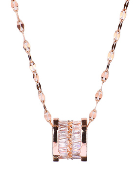 2025新款钛钢锁骨链女玫瑰金项链