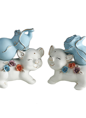 创意软装客厅电视柜陶瓷结婚礼物