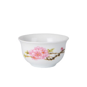 功夫茶具茶杯品茗杯一口杯青花陶瓷泡茶家用骨瓷多款花纹图案套装