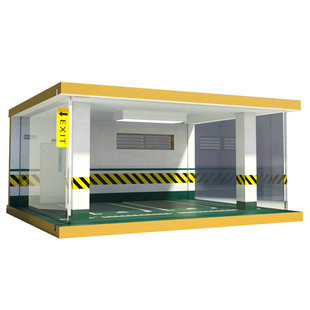 1 24仿真汽车模型地下车库停车位模玩场景 防尘罩收藏收纳DIY摆件