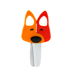 人气德信儿童卡通动物圆头不锈钢剪刀办公旅行蛙学生家用