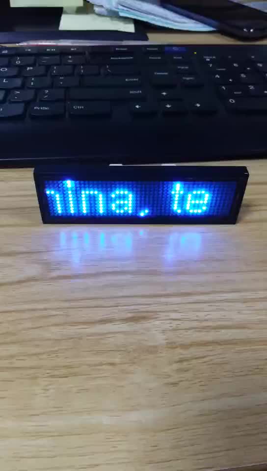 Blue Led Name Tag Reusable Price Tag Rechargeable Led Business Card