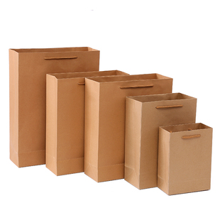 牛皮纸袋子外卖袋手提袋蜂蜜纸袋茶叶包装纸袋定制外卖打包袋服装