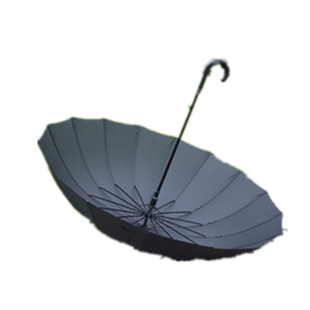 16骨雨伞超大双人弯钩酒店用伞自动长柄伞定制LOGO印字礼品广告伞