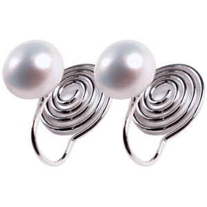 珍珠蚊香盘耳夹无耳洞女森系超仙可夹高级无洞耳骨夹耳钉耳环耳饰