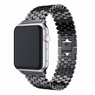 适用 iwatch8 ultra 49mm智能表带iwatch6/SE/5/4/3/2/1代不锈钢手表带40/44/38/41/45mm女iphone表腕带链式