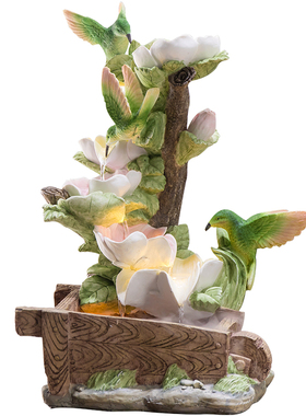 柒夏循环流水器工艺品风水招财