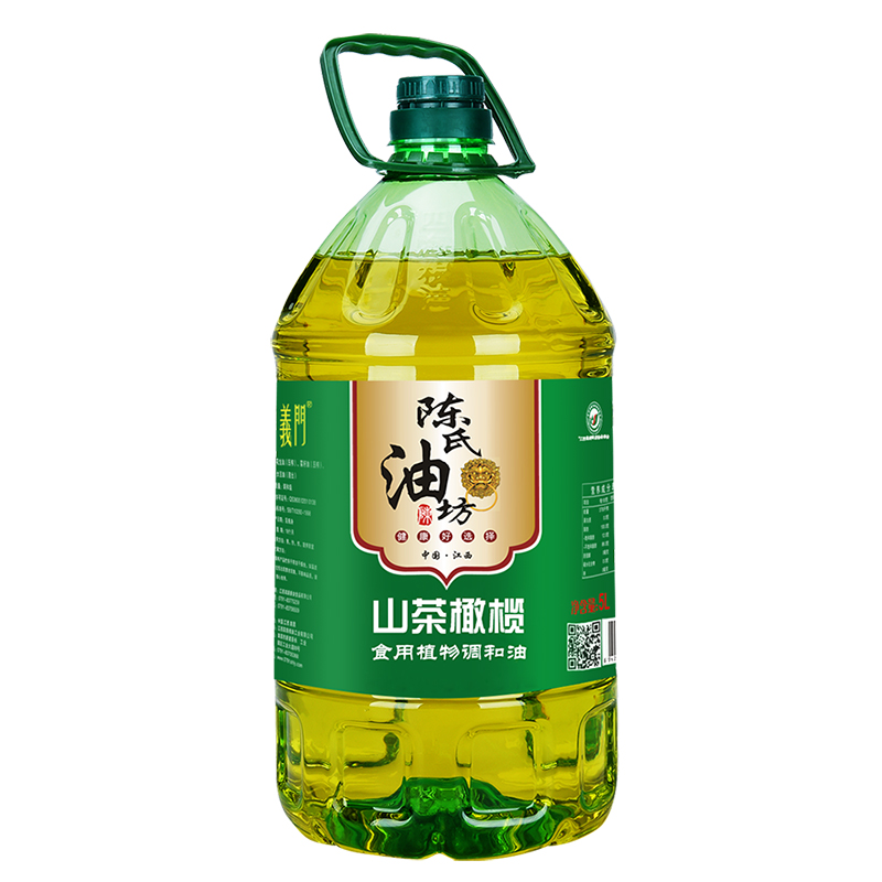 陈氏山茶橄榄食用油植物调和油压榨食用油5L桶装家用5升粮油团购