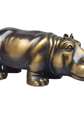 河马财源广进书桌博物架工艺品