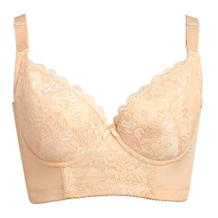 皇室经典短文胸肤色薄大码内衣95G收副乳防下垂调整型美容院款