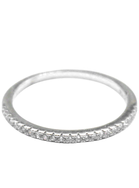 『白露』s925纯银指环锆石超闪