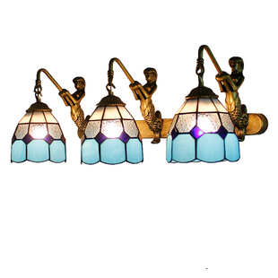 地中海镜前灯LED简约欧式梳妆镜灯田园风格化妆卫生间灯浴室镜灯