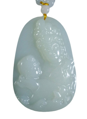 送子观音佛像求子送子吊坠