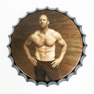 复古啤酒盖酒瓶盖酒吧装饰创意个性墙面立体挂件墙上皇马曼联足球