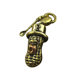 纯铜吐舌花生黄铜卡通花生人钥匙扣白铜紫铜汽车腰挂件吊坠包挂坠