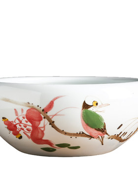 陶瓷无孔水培睡莲庭院水仙花盆