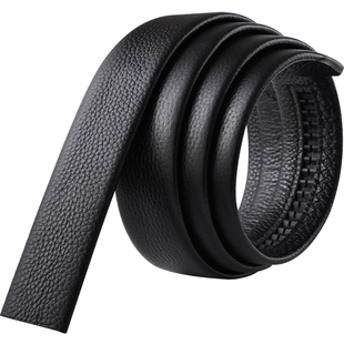 无头皮带男真皮不带头自动扣头层纯牛皮针扣腰带身青年裤带条中年