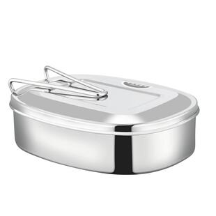 蒸饭盒不锈钢学生饭盒长方形双层餐盒成人分格便当盒带盖免费刻字