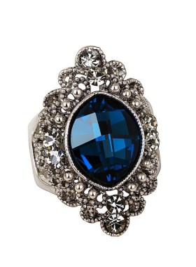 欧美时尚百搭复古水晶食指戒指