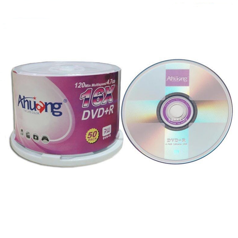 Ahuang亚皇dvd+r-r刻录盘16X4.7G空白电脑可打印光盘投标盘系统盘