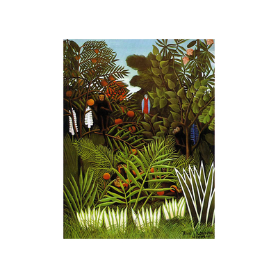 亨利卢梭赤道丛林客厅玄关装饰画