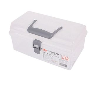 日本大创DAISO收纳盒药盒手提式透明塑料整理盒收纳箱药箱盒泰产