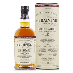 The Balvenie 苏格兰百富单一纯麦威士忌12年双桶陈酿 洋酒进口