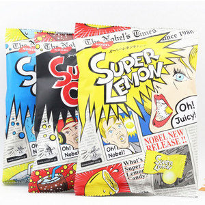 日本nobel诺贝尔超酸糖柠檬可乐苏打三层夹心外酸内甜果88g3包邮