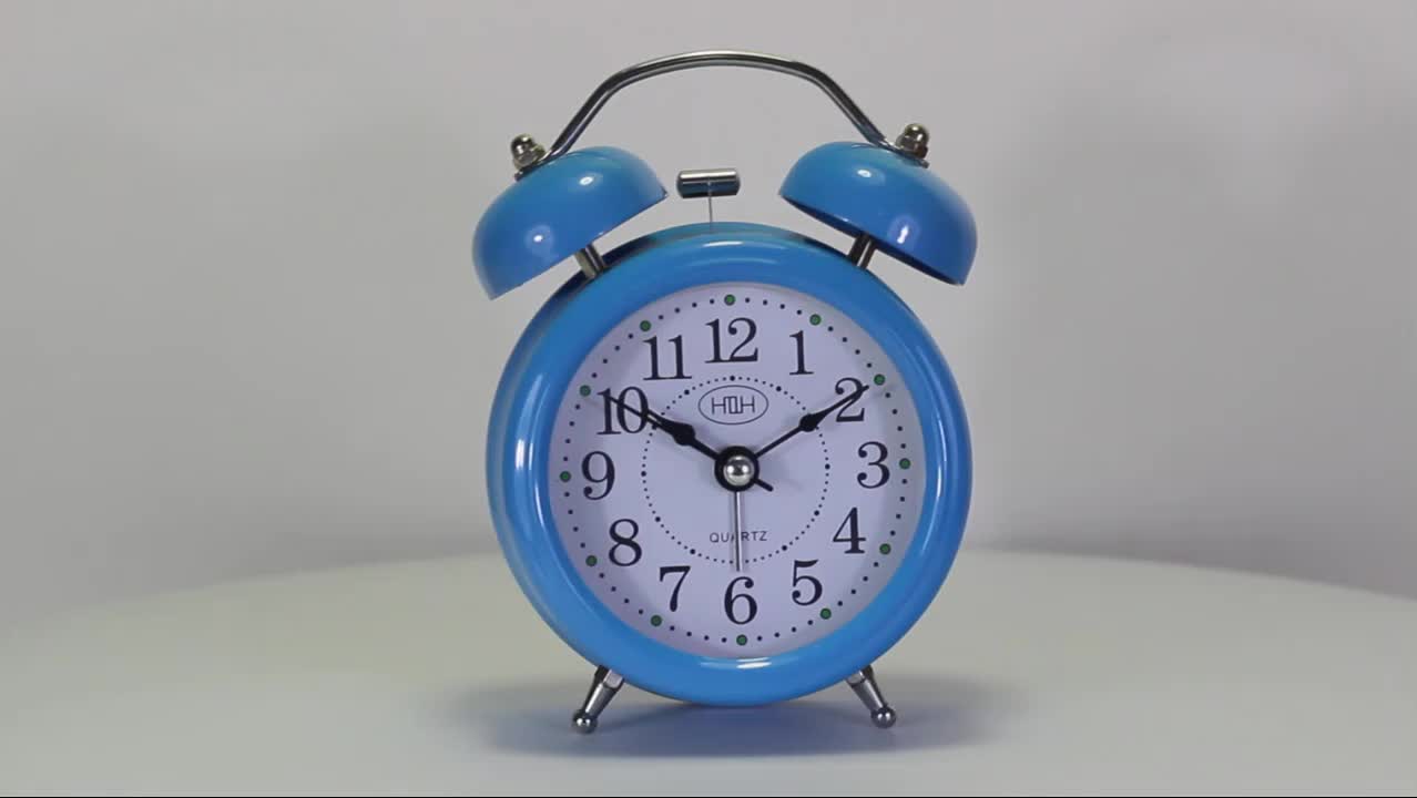 8830metal Twin Bells 80mm Blue Digital Alarm Clock Buy Alarm Clock