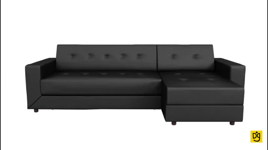 Modern Comfy Sectional L Shape Storage Corner Sofa Bed With Memory Foam Mattress
