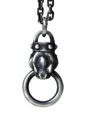 白木黑冰原创手工蛇头百搭银饰