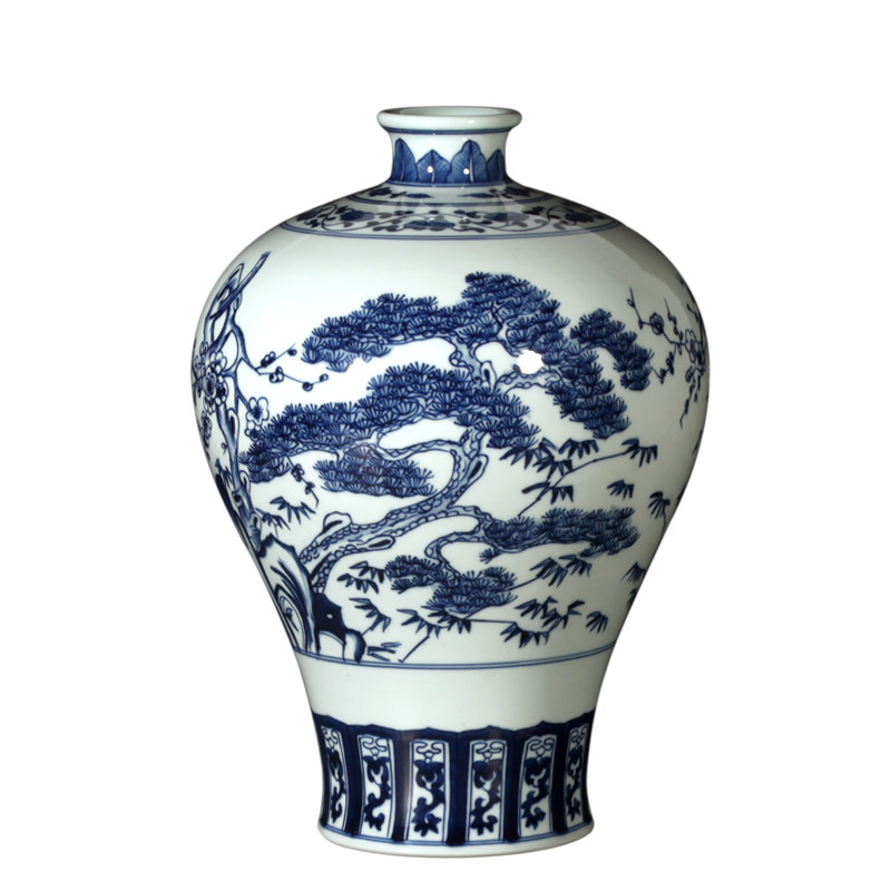 景德镇陶瓷花瓶仿古青花瓷工艺品
