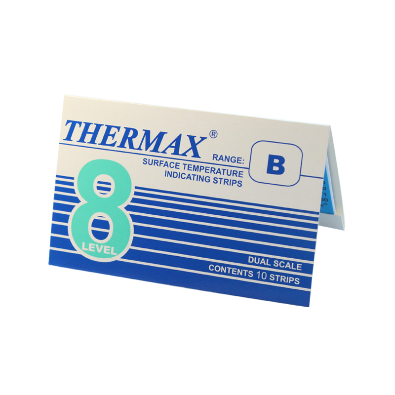 英国THERMAX 8格B工业试纸温度贴纸实验室热敏贴纸范围71~110℃